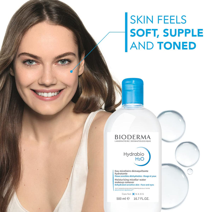 Bioderma Hydrabio H2O Micellar Water, Cleansing and Makeup Removing Gentle Face Cleanser for Dehydrated Sensitive Skin 🍁 All In One Marketplace Canada