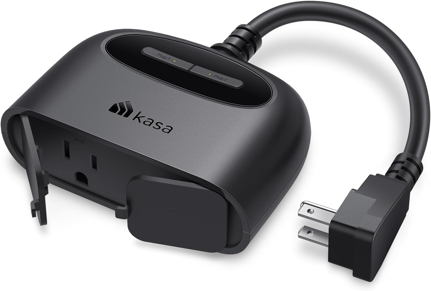 Kasa Smart Outdoor Smart Plug by TP-Link (KP400) - Smart WiFi Outlet with 2 Sockets, IP64 Waterproof, Works with Alexa and Google Home, 2.4GHz WiFi Required, No Hub Required, Sunset & Sunrise Offset 🍁 All In One Marketplace Canada