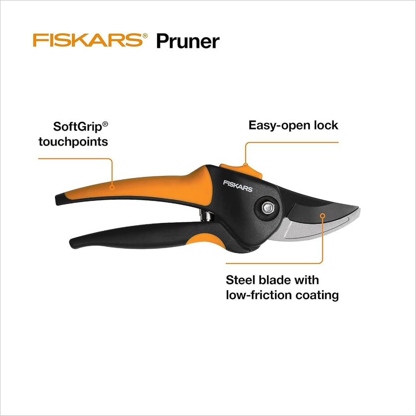Fiskars Bypass Pruning Shears, Branch Cutter with 5/8