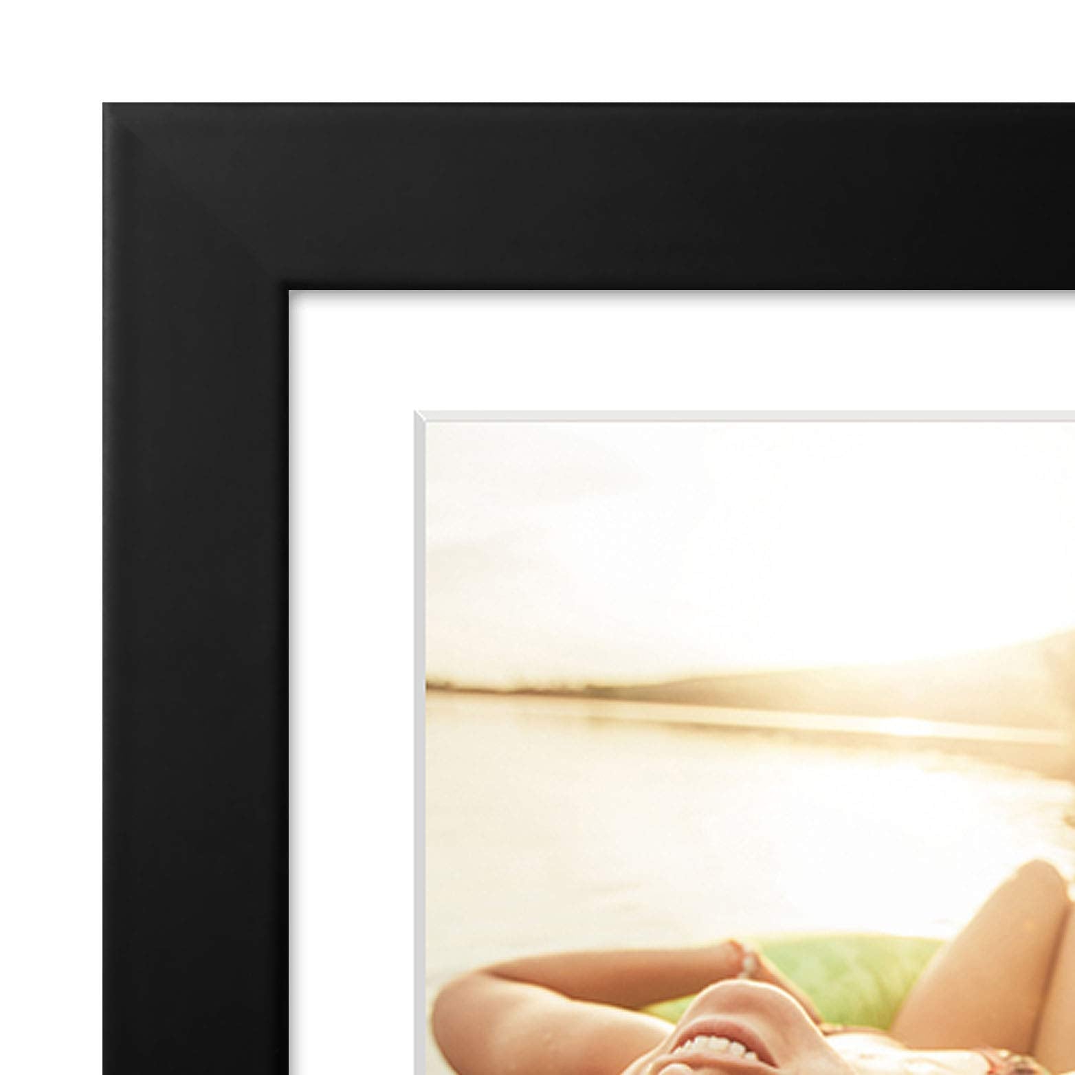 Americanflat 4x6 Collage Picture Frame with Shatter-Resistant Glass - Fits Four 4x6 Photos or Use as One 8x20 Picture Frame - Signature Collection - Collage Frames for Wall Display - Black 🍁 All In One Marketplace Canada