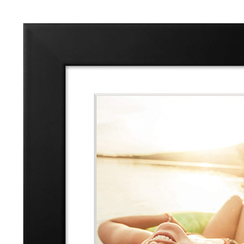 Americanflat 4x6 Collage Picture Frame with Shatter-Resistant Glass - Fits Four 4x6 Photos or Use as One 8x20 Picture Frame - Signature Collection - Collage Frames for Wall Display - Black 🍁 All In One Marketplace Canada