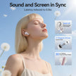 Wireless Earbuds, Bluetooth 5.4 in-Ear Headphones Wireless Bluetooth with ENC 4 Mics, Bluetooth Earbuds 50 Hour Noise-Cancelling Ear Buds with LED Indicator, IPX7 Waterproof for Sports/Work Rosa Gold 🍁 All In One Marketplace Canada