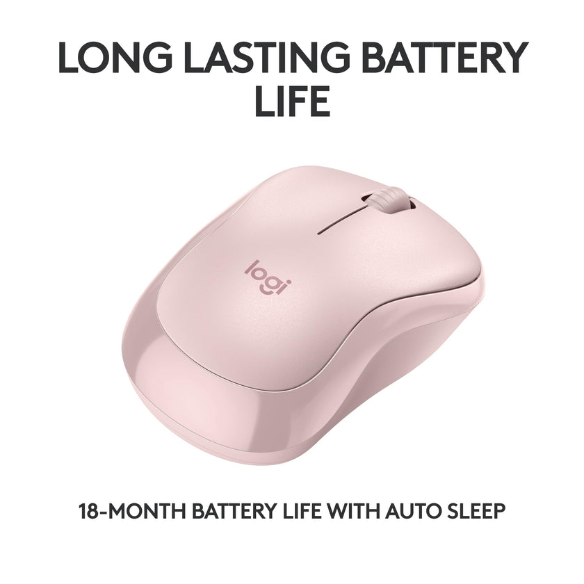 Logitech M240 Silent Bluetooth Mouse, Wireless, Compact, Portable, Smooth Tracking, 18-Month Battery, for Windows, macOS, ChromeOS, Compatible with PC, Mac, Laptop, Tablets - Rose 🍁 All In One Marketplace Canada