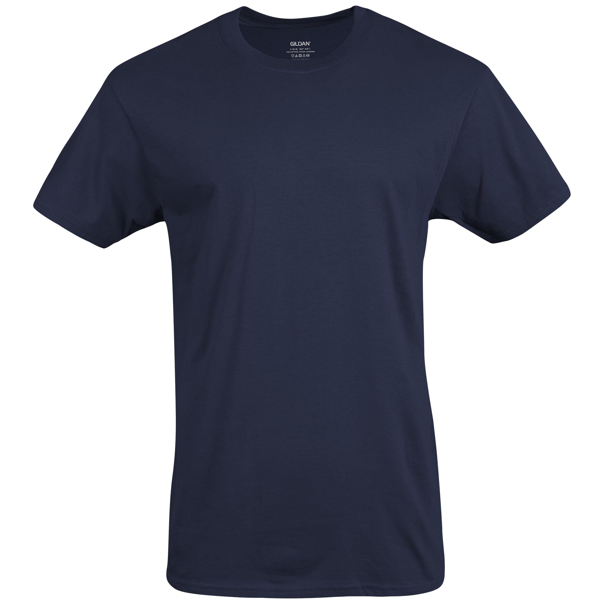 Gildan Men's Crew T-Shirts, Multipack, Style G1100, Navy/Heather Navy/Indigo Blue (5-Pack), Medium 🍁 All In One Marketplace Canada