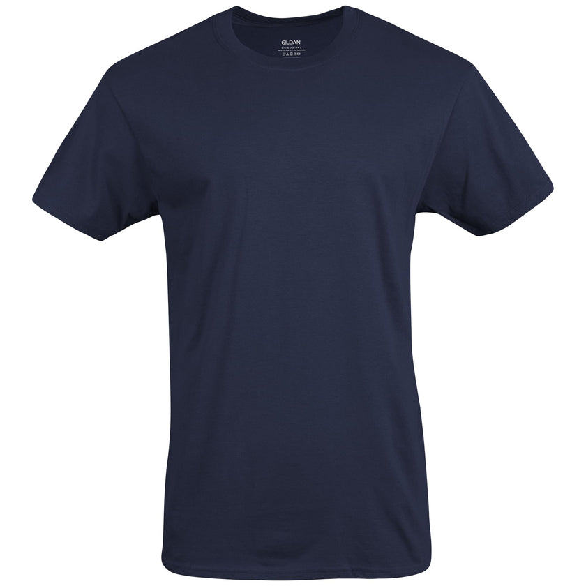 Gildan Men's Crew T-Shirts, Multipack, Style G1100, Navy/Heather Navy/Indigo Blue (5-Pack), XX-Large 🍁 All In One Marketplace Canada