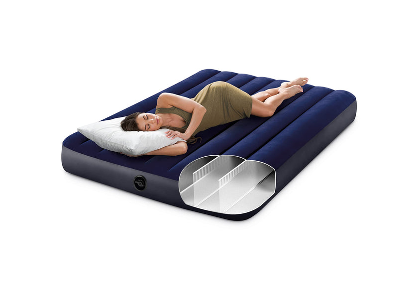 INTEX 64758E Dura-Beam Standard Downy Air Mattress: Fiber-Tech – Full Size – 10in Bed Height – 600lb Weight Capacity – Pump Sold Separately 🍁 All In One Marketplace Canada