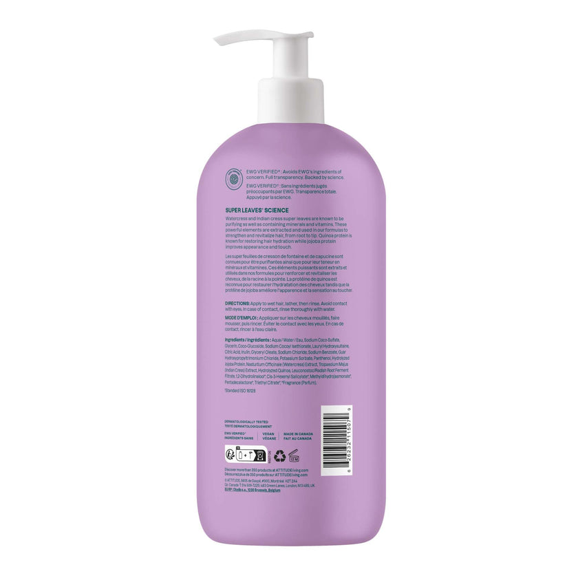 ATTITUDE Moisture Rich Hair Shampoo, Made in Canada, EWG Verified, For Dry and Damaged Hair, Naturally Derived Ingredients, Vegan and Plant Based, Quinoa and Jojoba, 946 mL 🍁 All In One Marketplace Canada