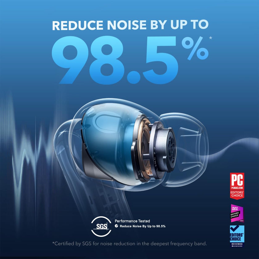 soundcore by Anker Liberty 4 NC Wireless Noise Cancelling Earbuds, 98.5% Noise Reduction, Adaptive Noise Cancelling to Ears and Environment, Hi-Res Sound, 50H Battery, Wireless Charging, Bluetooth 5.3 🍁 All In One Marketplace Canada