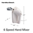 Hamilton Beach 6-Speed Electric Hand Mixer for Baking, 275W, Easy Clean Beaters, Dough Hooks, Whisk, Snap-On Storage Case, White (62636J) 🍁 All In One Marketplace Canada