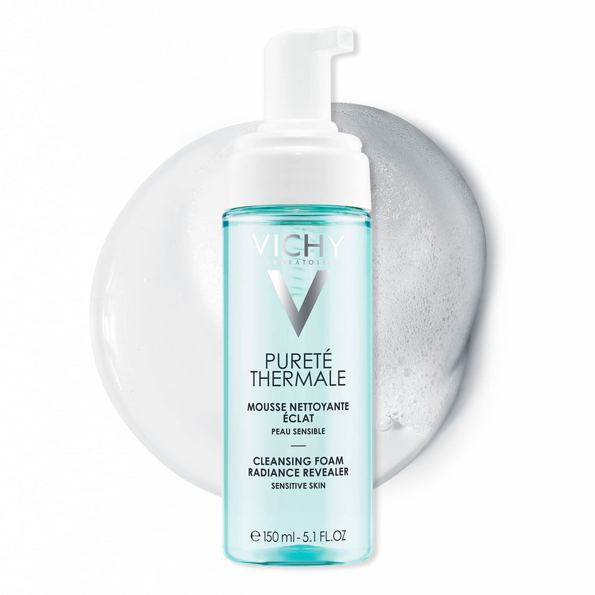 Vichy Foaming Facial Cleanser, Pureté Thermale Purifying Foaming Water Cleanser for Sensitive Skin, Soap-Free, Paraben-Free, and Hypoallergenic, 150mL 🍁 All In One Marketplace Canada