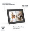 Aura Carver WiFi Digital Picture Frame | The Best Digital Frame for Gifting | Send Photos from Your Phone | Quick, Easy Setup in Aura App | Free Unlimited Storage | Gravel with White Mat 🍁 All In One Marketplace Canada