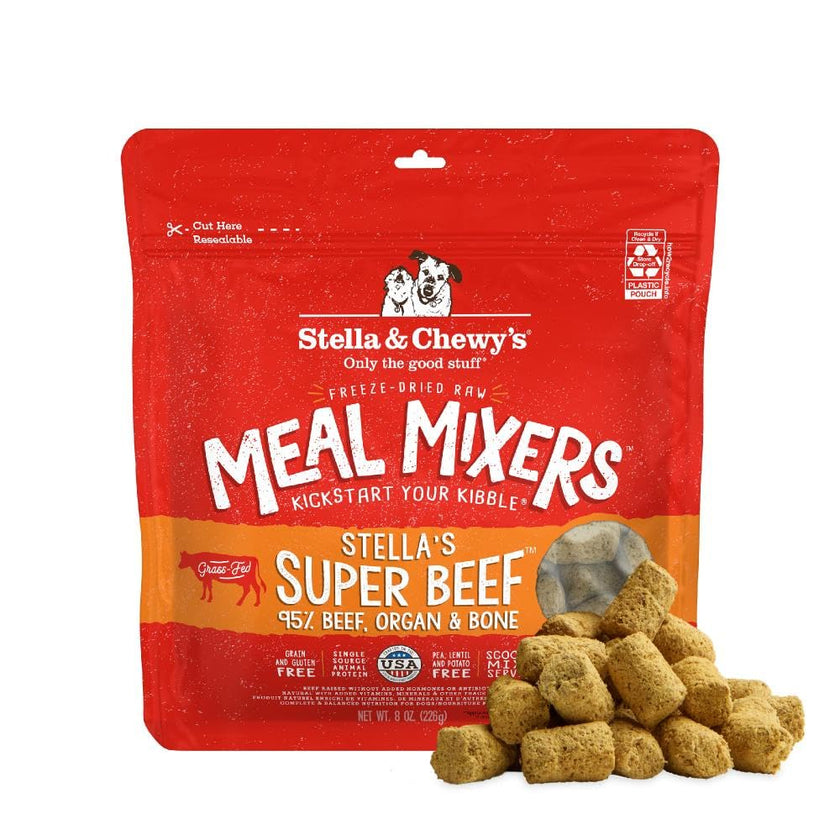 Stella & Chewy’s Freeze Dried Raw Super Beef Meal Mixer – Dog Food Topper for Small & Large Breeds – Grain Free, Protein Rich Recipe – 227g Bag 🍁 All In One Marketplace Canada