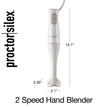 Proctor Silex Electric Immersion Blender with Detachable Dishwasher Safe Handheld Hand Blender Stick, 2-Speeds, 150 Watts, White (59739) 🍁 All In One Marketplace Canada