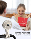 Stroller Fan, Portable Fan, Battery Powered Baby Clip On Fans, 3 Speeds Personal Cooling Fan with Rotatable Handheld for Car Seat Crib Bike Treadmill, Beige-white 🍁 All In One Marketplace Canada
