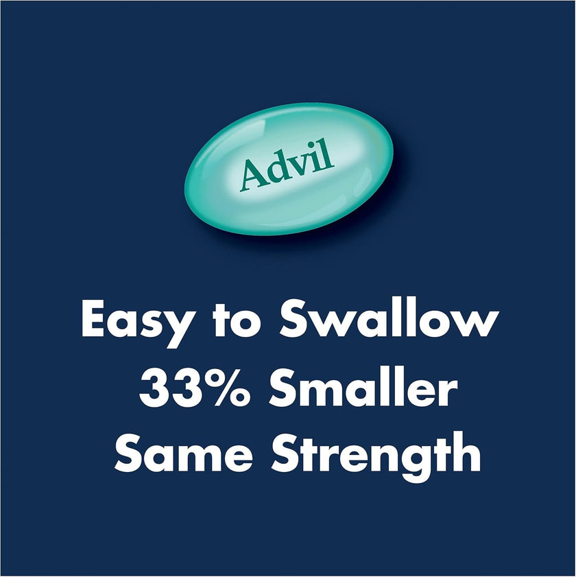 Advil Regular Strength Ibuprofen Pain Relief Mini-Gels Capsules, Fast Acting Pain Relief for Migraine, Back, Neck, Joint, and Muscle Relief, 200mg (70 capsules) 🍁 All In One Marketplace Canada