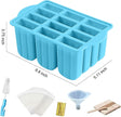 POLCANUR Popsicle Molds Silicone BPA-Free,12 Pieces Popsicle Trays for Freezer,Homemade Ice Cream Popsicle Molds,Large Ice Pop Maker Set,Reusable Ice Lolly Mould with 50PCS Popsicle Sticks 🍁 All In One Marketplace Canada