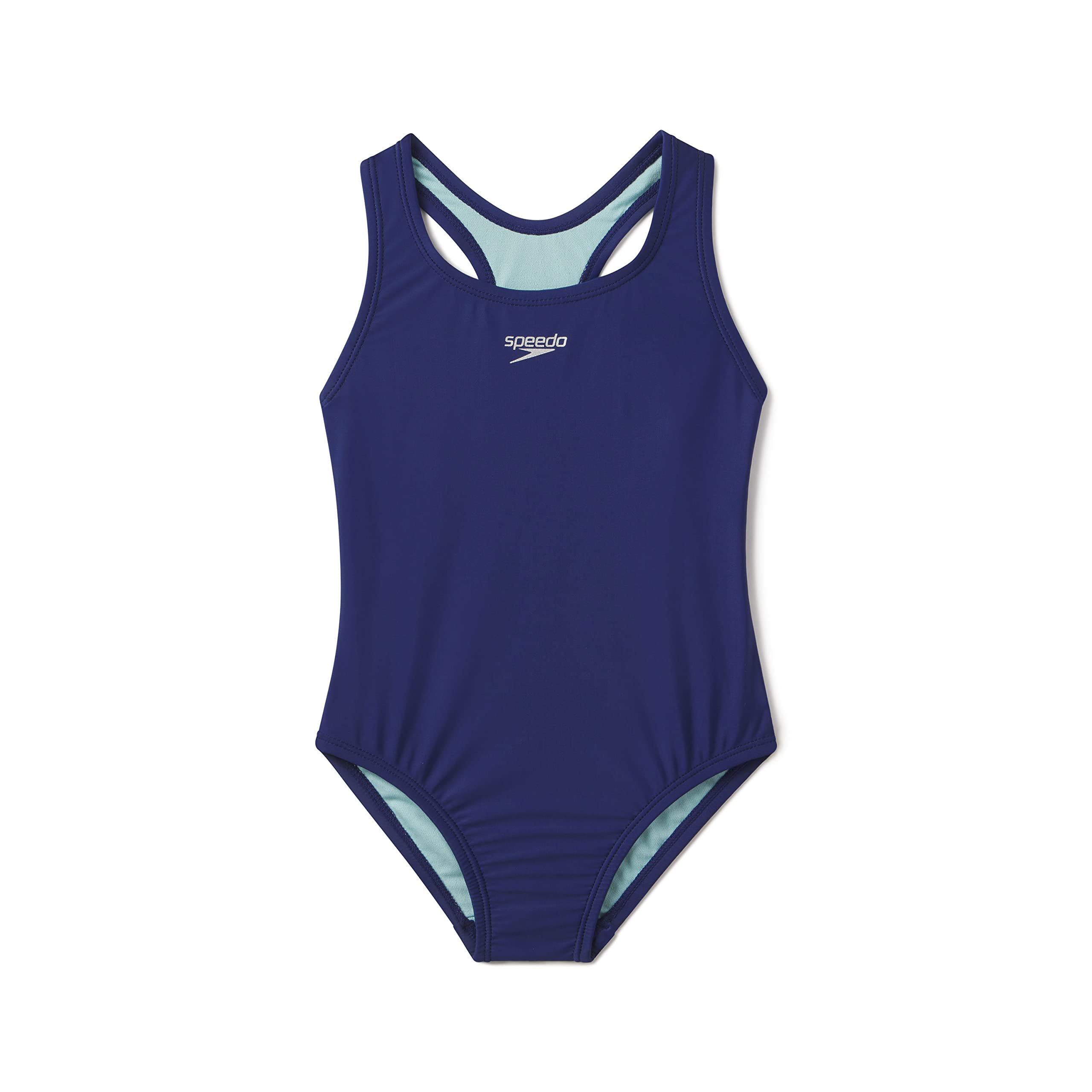 Speedo Girl's Swimsuit One Piece Closed Racerback - Blueprint, Size 12 🍁 All In One Marketplace Canada