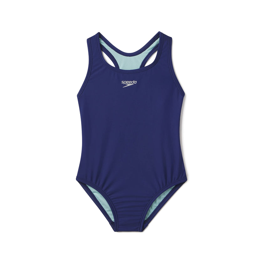 Speedo Girl's Swimsuit One Piece Closed Racerback - Blueprint, Size 12 🍁 All In One Marketplace Canada