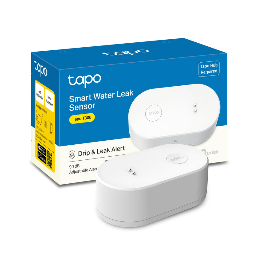 TP-Link Tapo Smart Water Leak Detector, Requires Tapo Hub, Water Leak Sensor Wi-Fi with Rapid Dripping Detection, 90dB Adjustable Alarm, App Alerts, Compatible with Alexa and Google Home, T300 🍁 All In One Marketplace Canada
