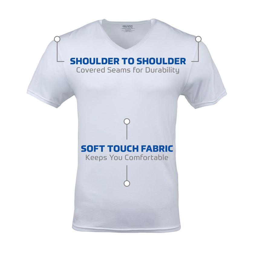 Gildan Men's V-Neck T-Shirts, Multipack, Style G1103, White (6-Pack), X-Large 🍁 All In One Marketplace Canada