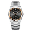 Men's Ultra-Thin Quartz Watch – Stainless Steel Band, Butterfly Clasp, 10 Colors