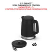 Starfrit Electric Kettle - 1.7L Capacity - Water Level Indicator - Automatic Shut-Off - 1500W – Black 🍁 All In One Marketplace Canada