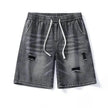 American Washed Make Old Ripped Denim Shorts Men Street Hip pop Fashion mens jean shorts
