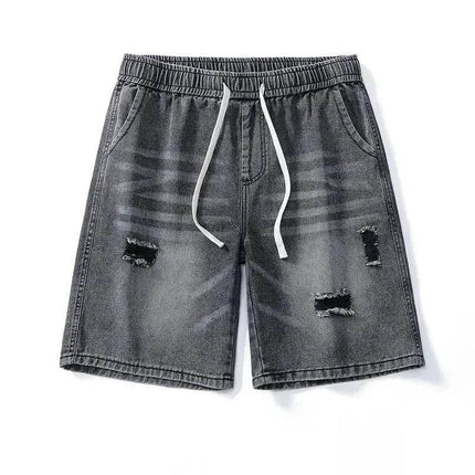 American Washed Make Old Ripped Denim Shorts Men Street Hip pop Fashion mens jean shorts