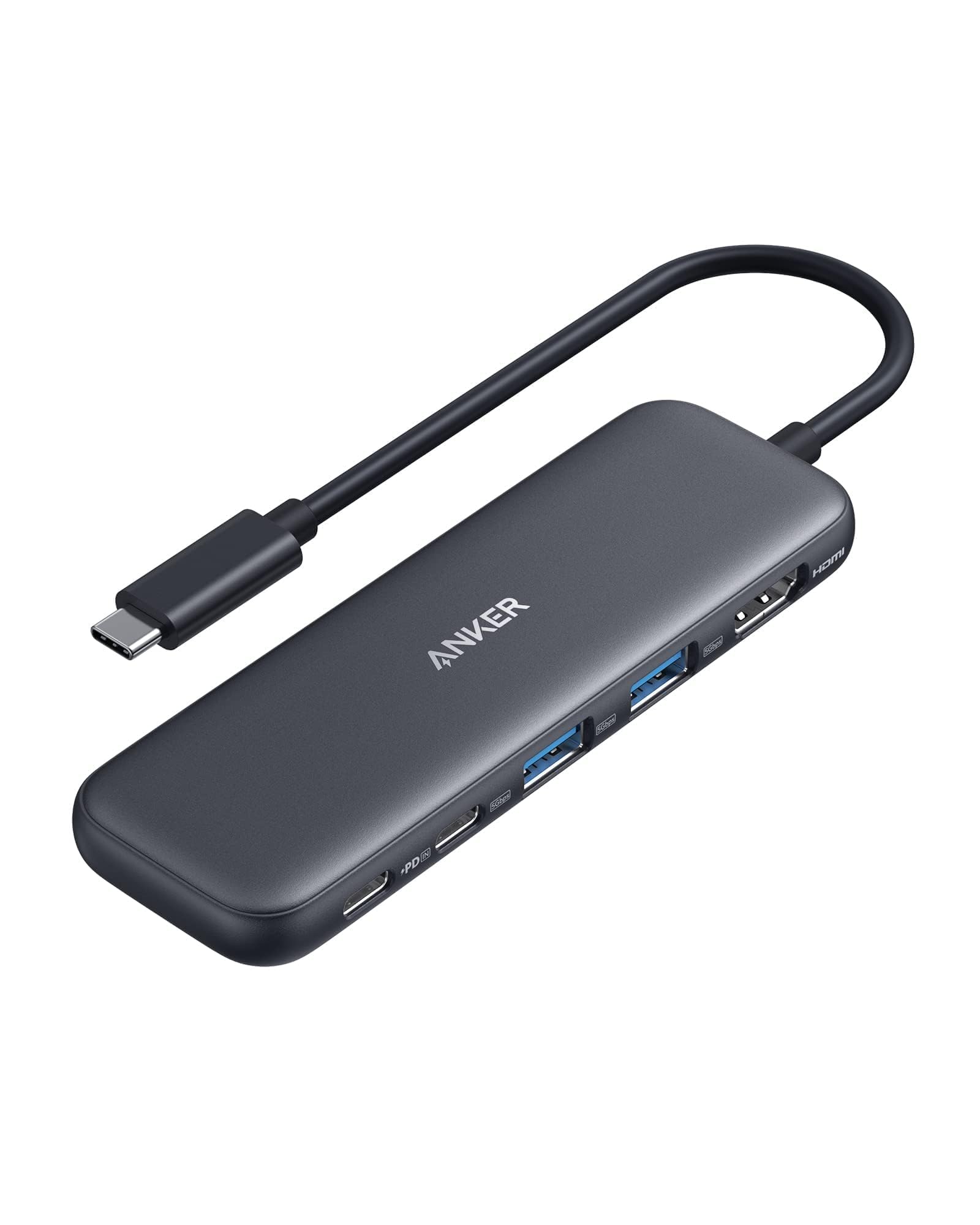 Anker USB C Hub, 5-in-1 USBC to HDMI Splitter with 4K Display, 1 x Powered USB-C 5Gbps & 2×Powered USB-A 3.0 5Gbps Data Ports for MacBook Pro, MacBook Air, Dell and More 🍁 All In One Marketplace Canada