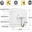 Jwxstore 24 Pack Wall Hooks for Hanging 33lb(Max) Heavy Duty Self Adhesive Hooks Transparent Waterproof Sticky Hooks for Keys Bathroom Shower Outdoor Kitchen Door Home Improvement Utility Hooks 🍁 All In One Marketplace Canada