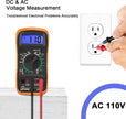 Digital Multimeter Voltmeter Battery Voltage Multi Tester AC DC Volt OHM Amp Current Meter Circuit Continuity Resistance Diode Electrical Tester with Test Leads Backlight LCD Display 🍁 All In One Marketplace Canada