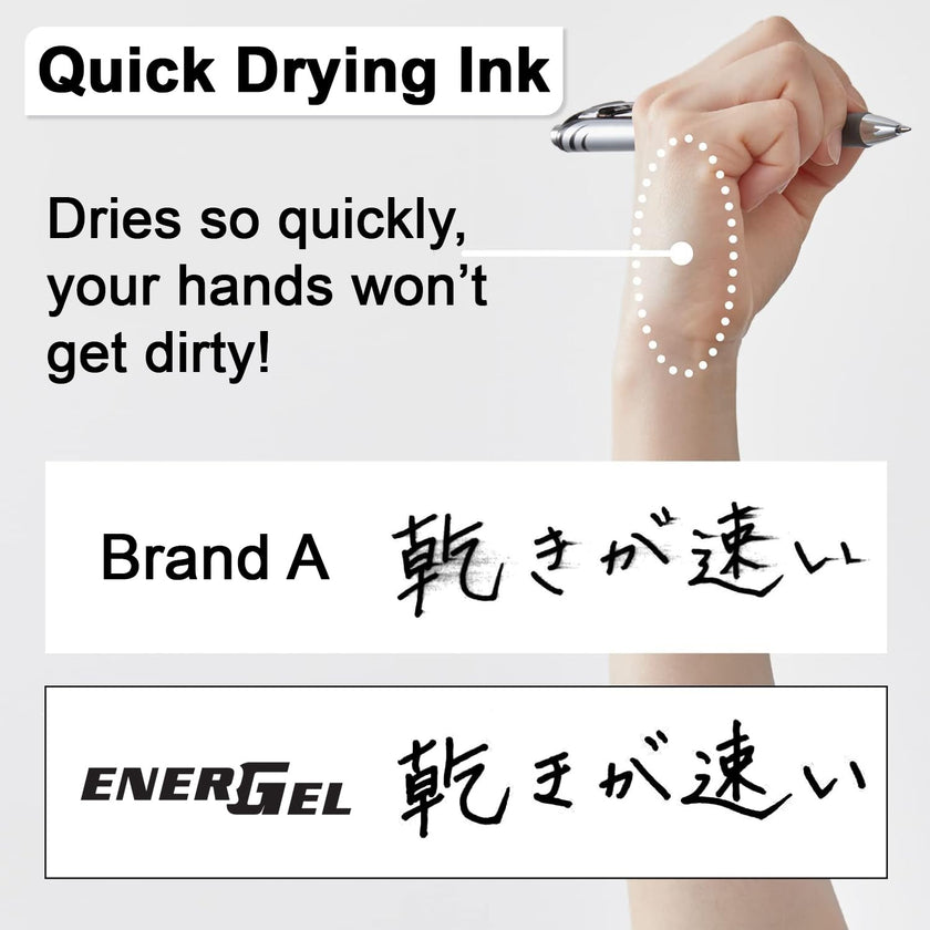 Pentel EnerGel Gel Pen with Cap 0.7mm, Black Ink, 12PK 🍁 All In One Marketplace Canada