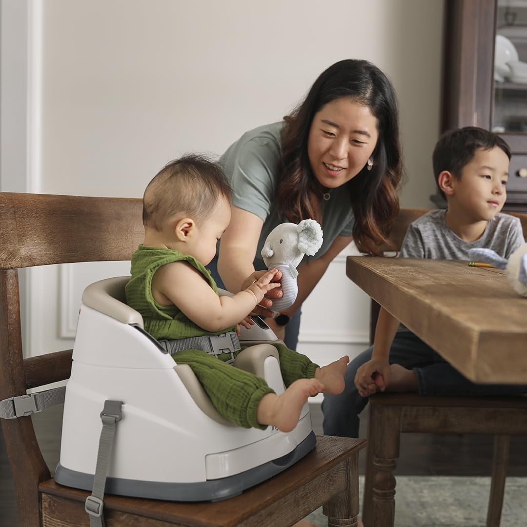 Ingenuity Baby Base 2-in-1 Booster Feeding and Floor Seat with Self-Storing Tray - Cashmere 🍁 All In One Marketplace Canada