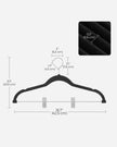 SONGMICS 30-Pack Pants Hangers, 42.5 cm Long Velvet Trousers Hangers with Adjustable Clips, Heavy-Duty, Non-Slip, Space-Saving for Pants, Skirts, Coats, Dresses, Tank Tops, Black UCRF12B30 🍁 All In One Marketplace Canada