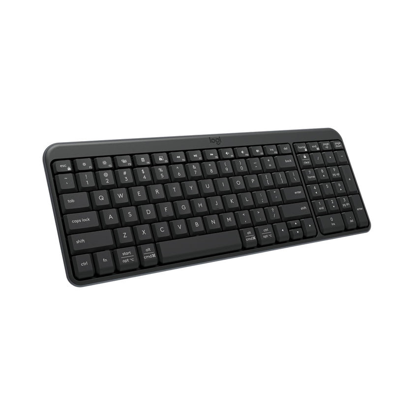 Logitech K250 Bluetooth Keyboard with Numpad, Easy Connectivity, Compact Wireless Keyboard Made with Recycled Plastic, Spill-Resistant, Comfortable Keys - Windows/MacOS - Graphite 🍁 All In One Marketplace Canada