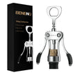 Wine Opener, BENENO Zinc Alloy Premium Wine Bottle Opener Wing Corkscrew with Multifunctional Corks and Caps Bottle Opener, Upgrade 🍁 All In One Marketplace Canada