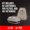 3M Performance Paint Project Respirator OV/P95, Designed For Professionals, Reusable Respirator, Medium, 1-Pack 🍁 All In One Marketplace Canada