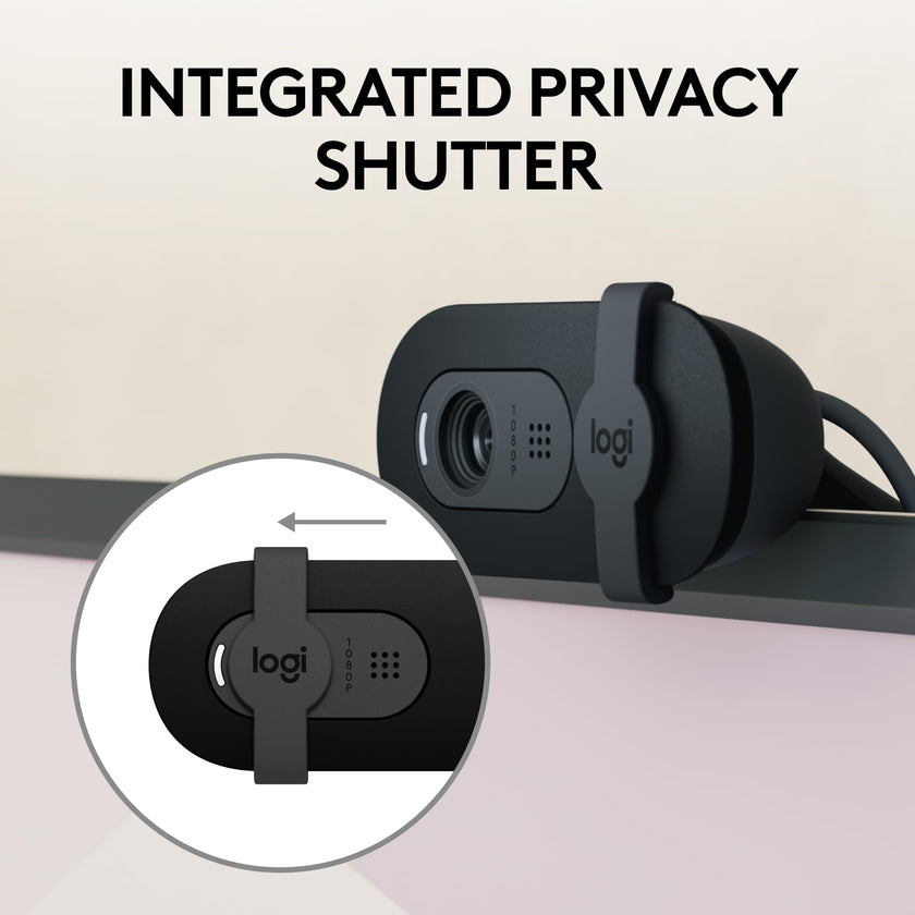 Logitech Brio 101 Full HD 1080p Webcam for Meetings, Streaming, Desktop, Laptop, PC - Built-in Mic, Shutter, Works with Zoom, Microsoft Teams, Nintendo Switch 2’s New GameChat Mode, USB-A,-Black 🍁 All In One Marketplace Canada