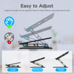 Gogoonike Adjustable Laptop Stand for Desk, Metal Foldable Laptop Riser, Portable Laptop Holder, Ventilated Cooling Computer Notebook Stand Compatible with 10-15.6” Laptops 🍁 All In One Marketplace Canada