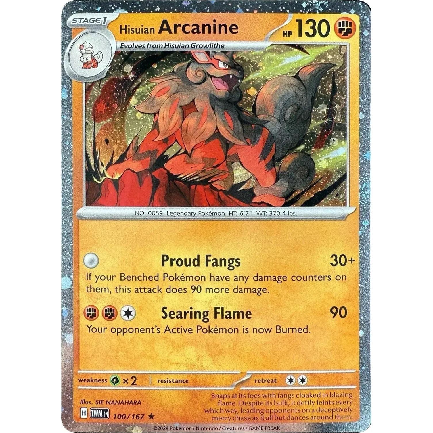 Hisuian Arcanine - 100/167 (Cosmos Holo) (100/167) (BLE)