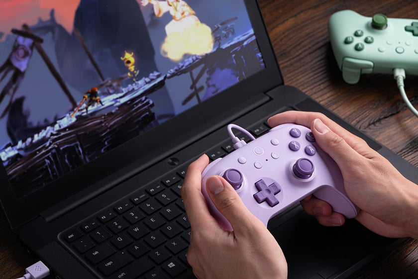 8BitDo Ultimate 2C Wired Controller for Windows PC and Android, with 1000Hz Polling Rate, Hall Effect Joysticks and Hall Triggers, and Remappable L4/R4 Bumpers (Purple) 🍁 All In One Marketplace Canada