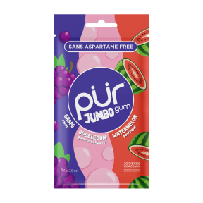 PUR Gum - Jumbo Gum - Grp, Bgm, Wtrmln (20pc)