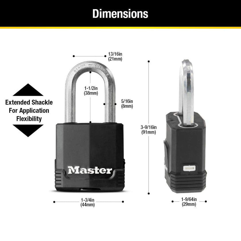 Master Lock Magnum Heavy Duty Outdoor Padlock with Key, 2 Pack Keyed-Alike M115XTLF 🍁 All In One Marketplace Canada