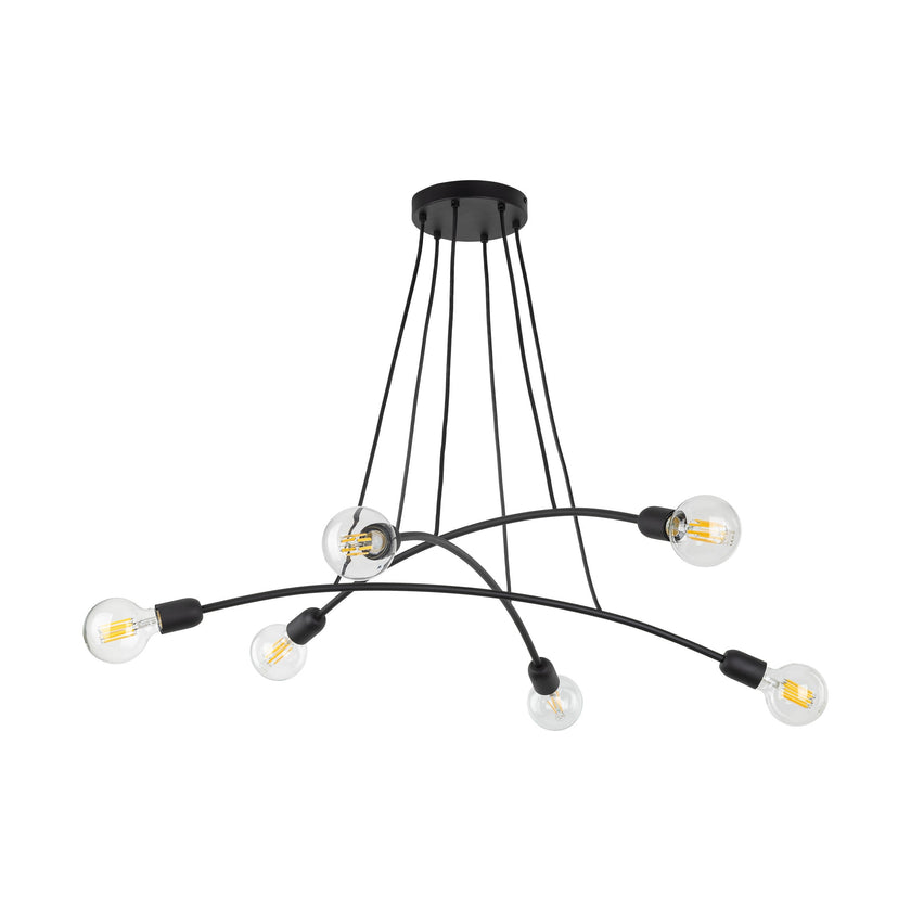 HELIX Black Minimalist Pendant Light 6  (Clearance)