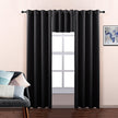 NICETOWN Blackout Valance for Small Window - Thermal Insulated Room Darkening Plain Grommet-Top Short Curtain Panel for Cafe Bar / Apartment (1 Pack, W52 x L36 + 1.2 inches Header, Black) 🍁 All In One Marketplace Canada