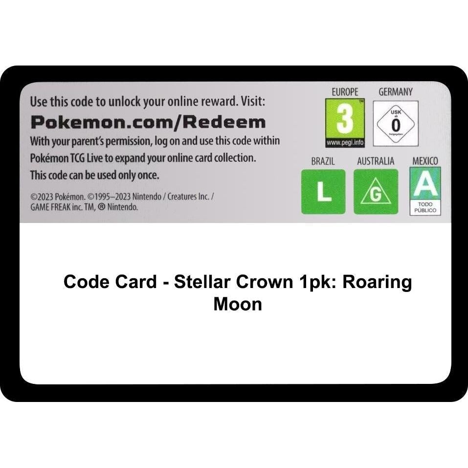 Code Card - Stellar Crown Premium Checklane Blister [Roaring Moon] (SCR)