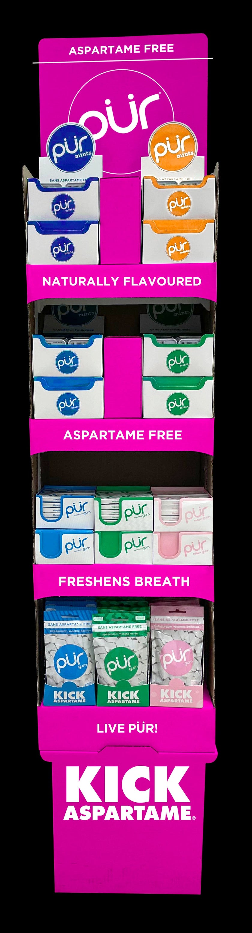 PUR Gum - Shipper - Gum, Mints Assort. 240ct (1disp)