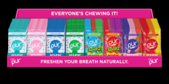 PUR Gum - PUR PDQ Shipper - 55pc & Jumbo Bags (1disp)