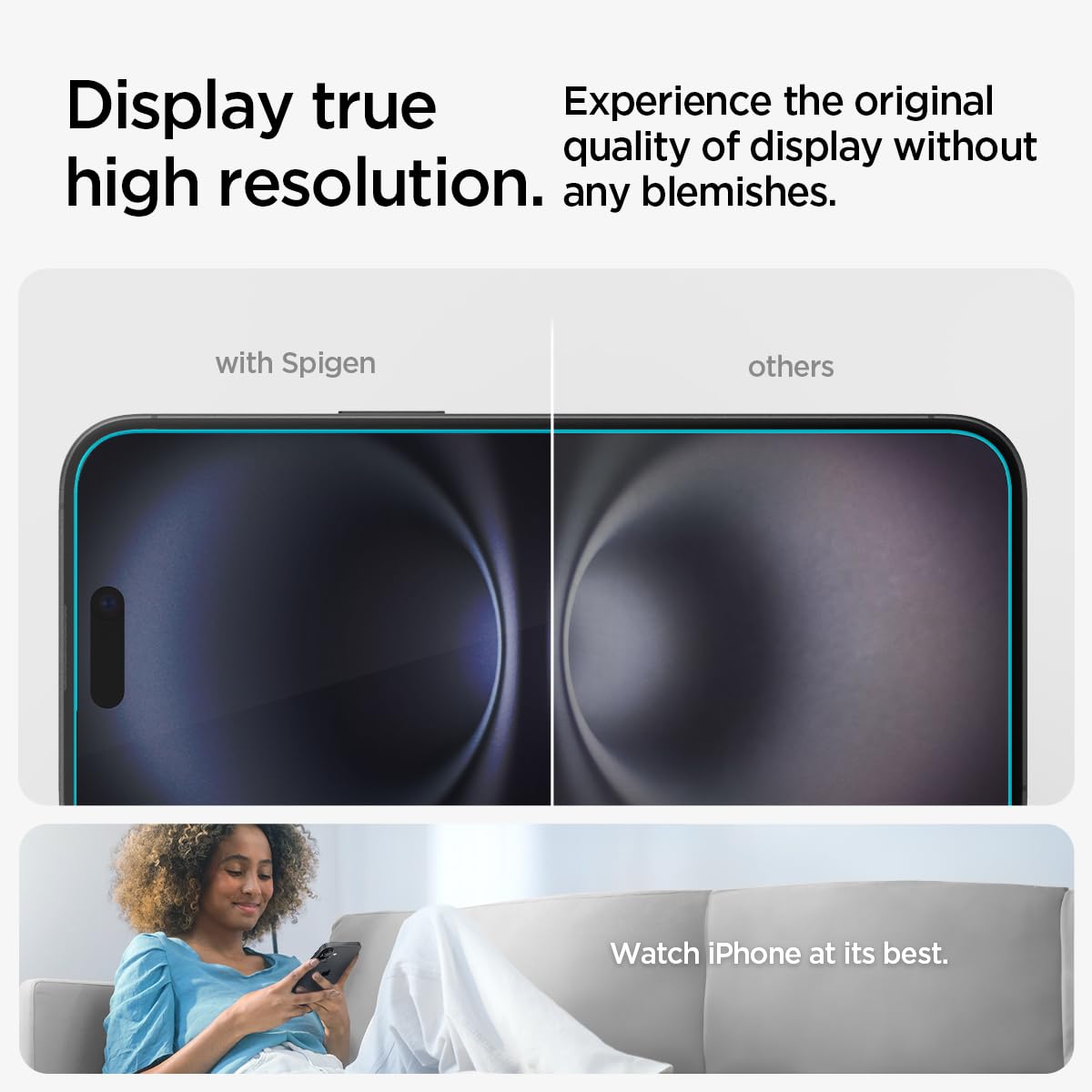 Spigen Tempered Glass Screen Protector [GlasTR EZ FIT] designed for iPhone 16 / iPhone 15 [2 Pack] 🍁 All In One Marketplace Canada