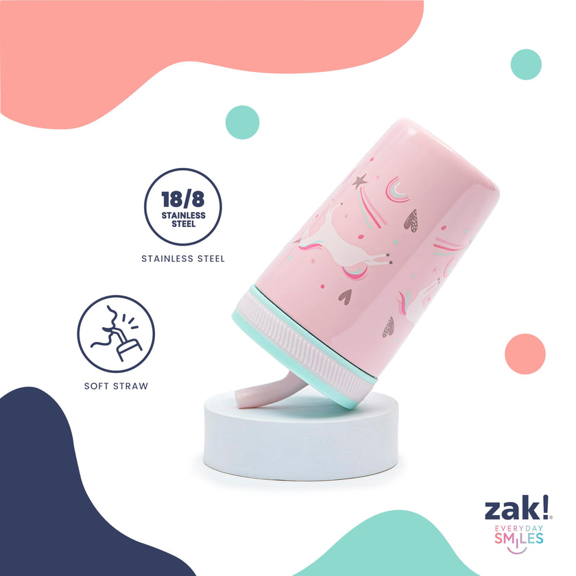 Zak Designs Happy Fruit Kelso 12oz Stainless Steel Leak-Proof Toddler Cup 🍁 All In One Marketplace Canada